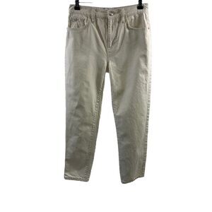 Current/Elliott Off White The Vintage Cropped Slim Jeans Size 26